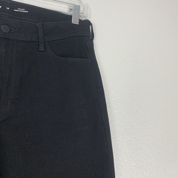 Old Navy Jeans Womens 10 High Rise Wow Straight Black Classic Stretch Denim - Picture 2 of 9